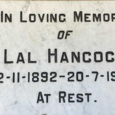 HANCOCK Lal 1892-1975