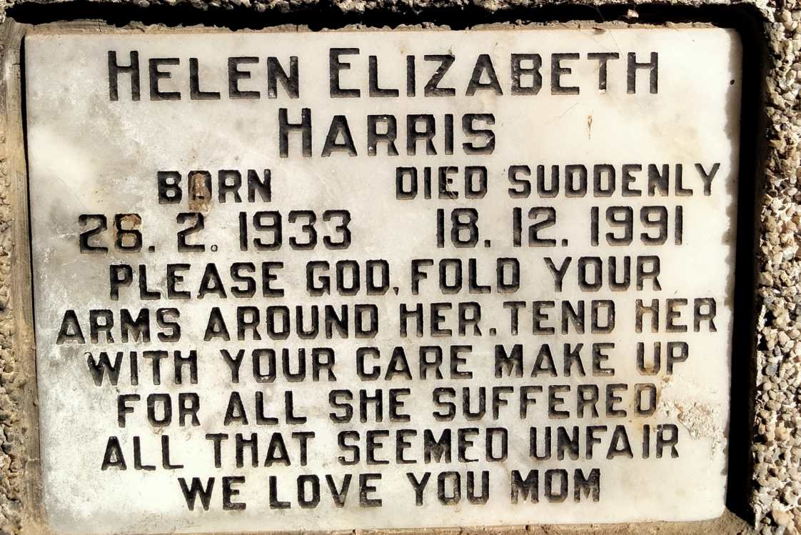 HARRIS Helen Elizabeth 1933-1991