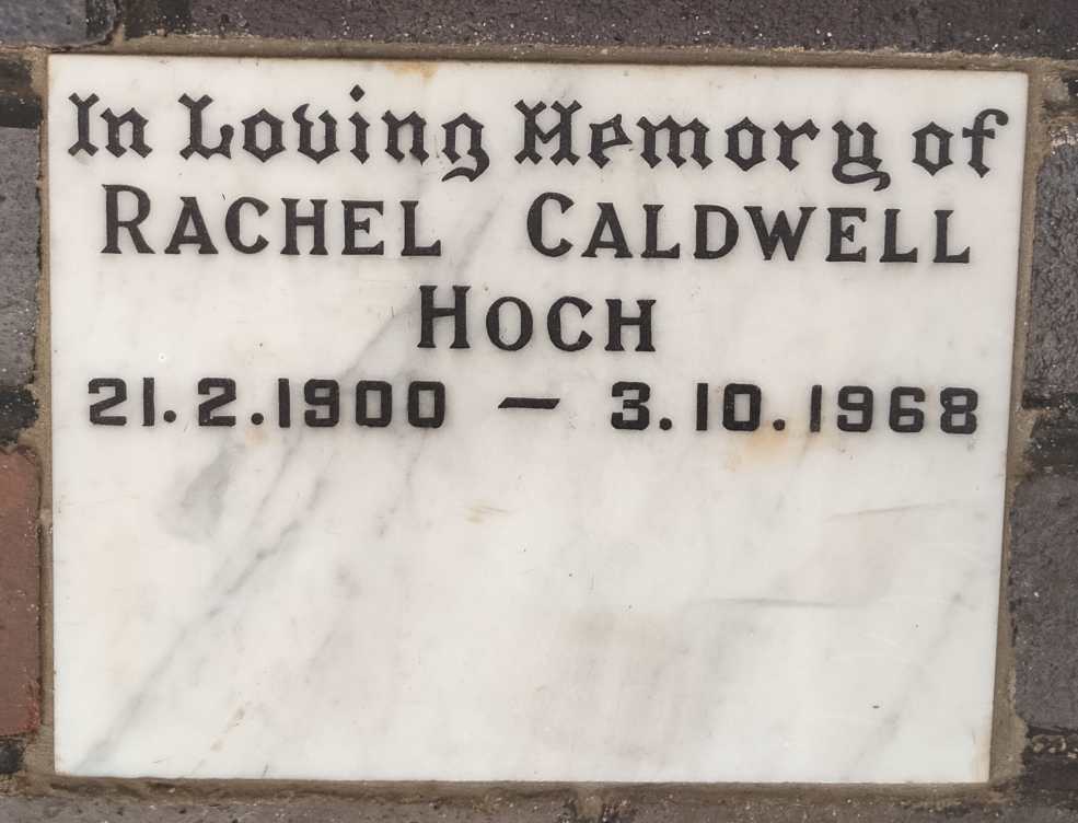 HOCH Rachel Caldwell 1900-1968