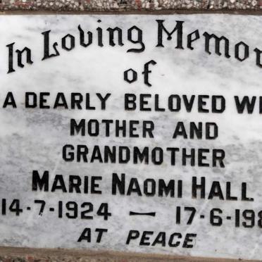 HALL Marie Naomi 1924-1983