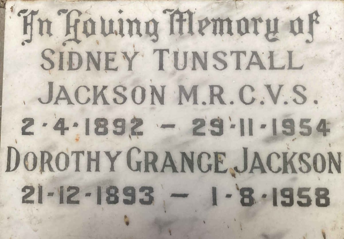 JACKSON Sidney Tunstall 1892-1954 & Dorothy Grange 1893-1958