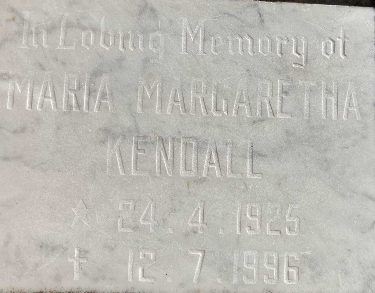 KENDALL Maria Margaretha 1925-1996