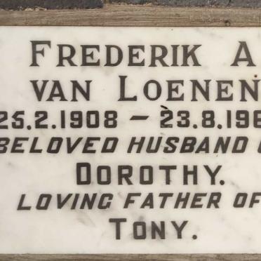 LOENEN Frederik A., van 1908-1969