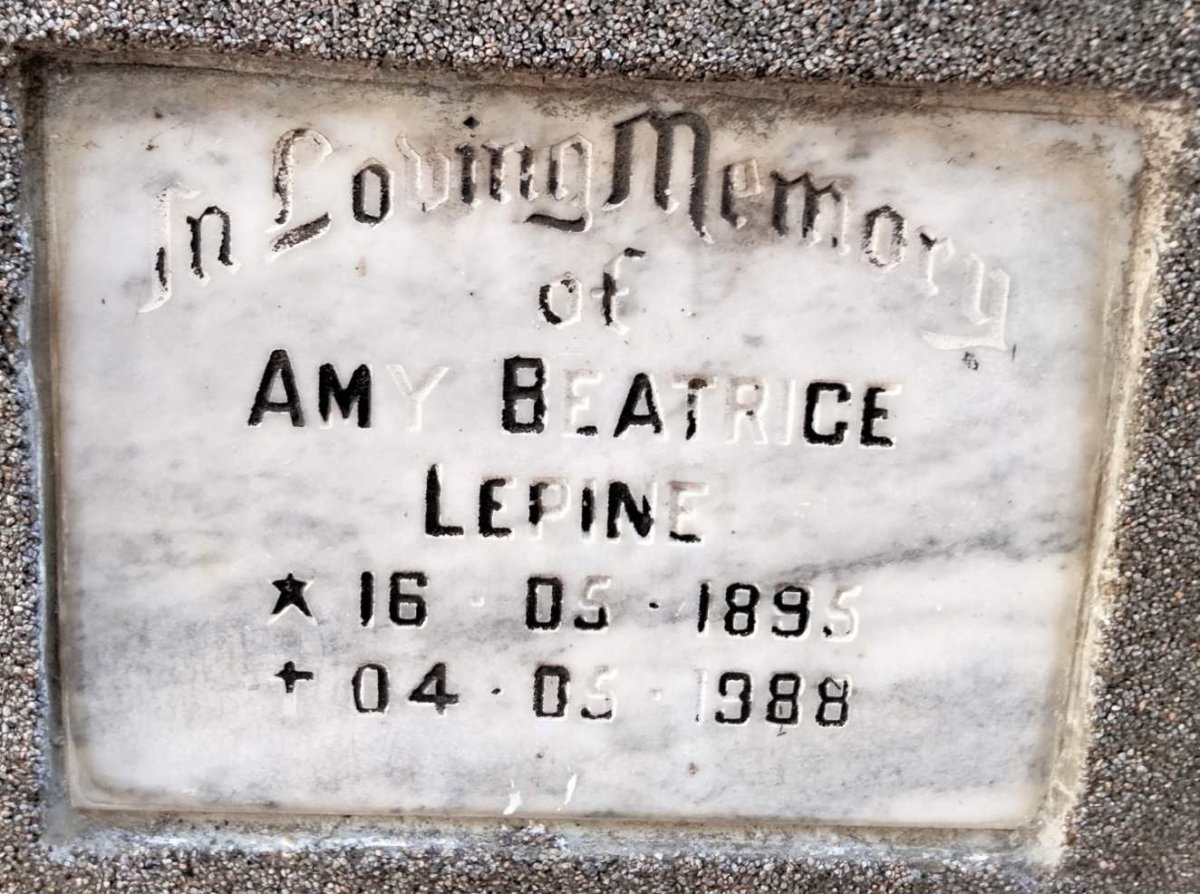 LEPINE Amy Beatrice 1895-1988