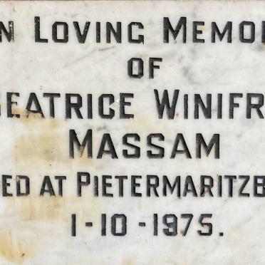 MASSAM Beatrice Winifred -1975
