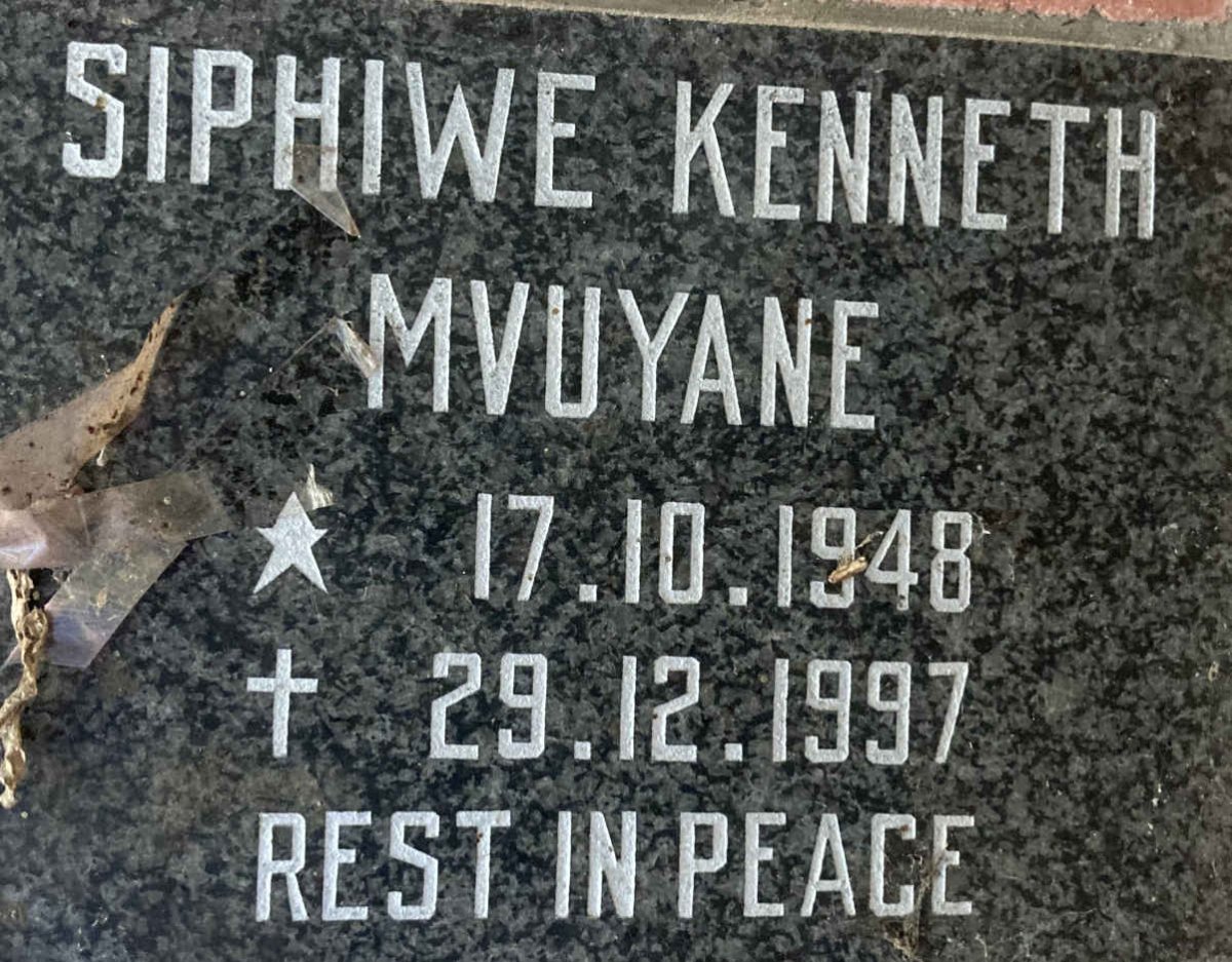 MVUYANE Siphiwe Kenneth 1948-1997