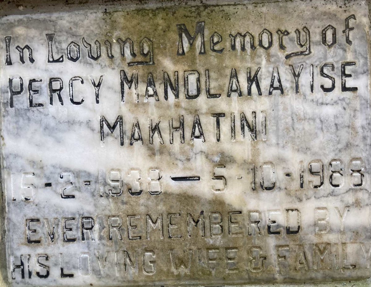 MAKHATINI Percy Mandlakayise 1938-1988