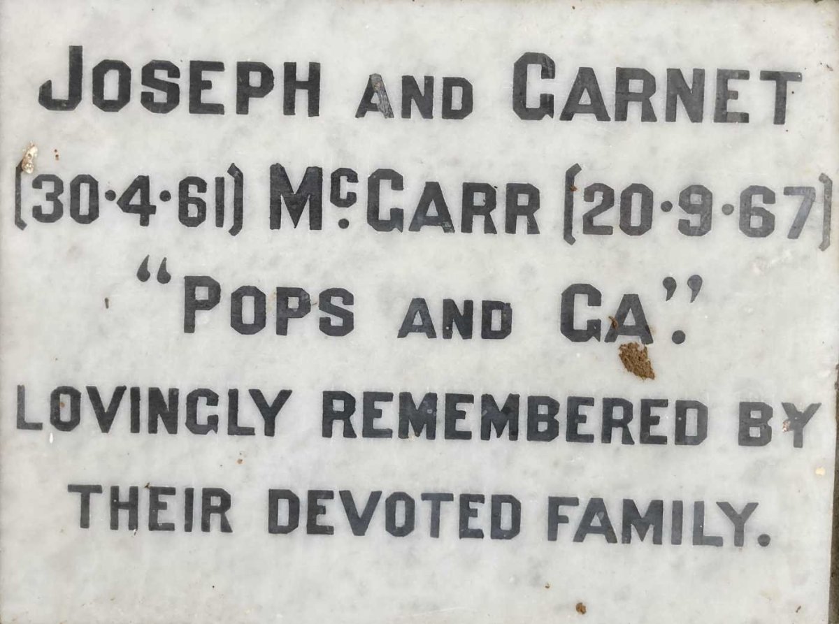 MCGARR Joseph -1961 :: Garnet -1967
