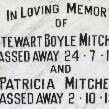 MITCHELL Stewart Boyle -1956 & Patricia Mitchell -1985