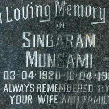 MUNSAMI Singaram 1920-1999