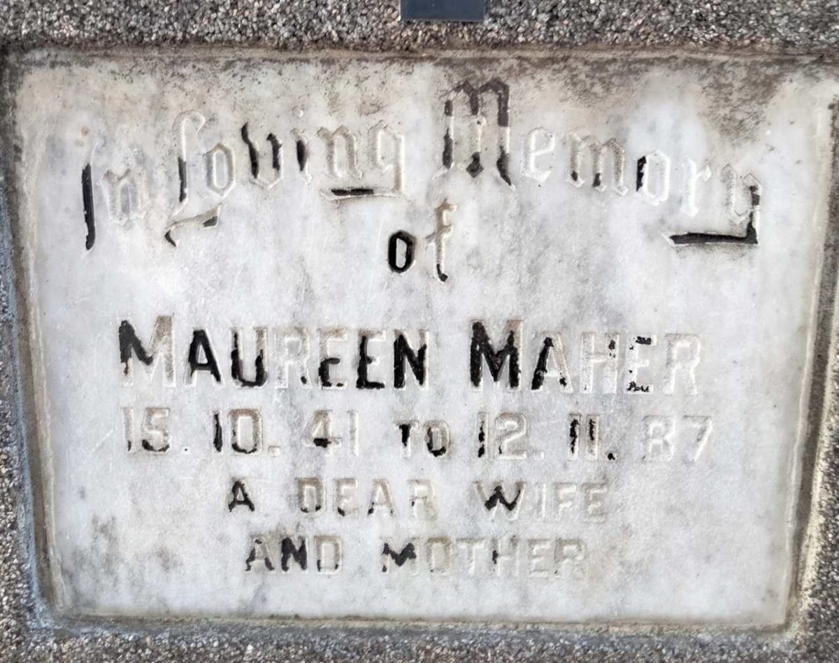 MAHER Maureen 1941-1987