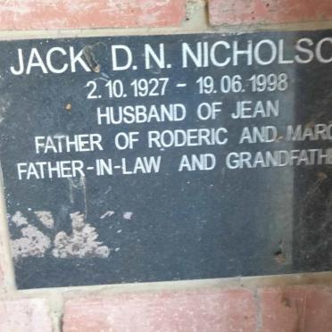 NICHOLSON Jack D.N. 1927-1998