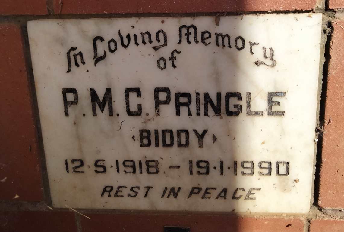 PRINGLE P.M.C. 1918-1990