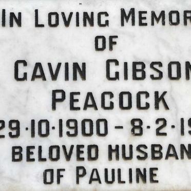 PEACOCK Gavin Gibson 1900-1981