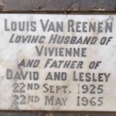 REENEN Louis, van 1925-1965