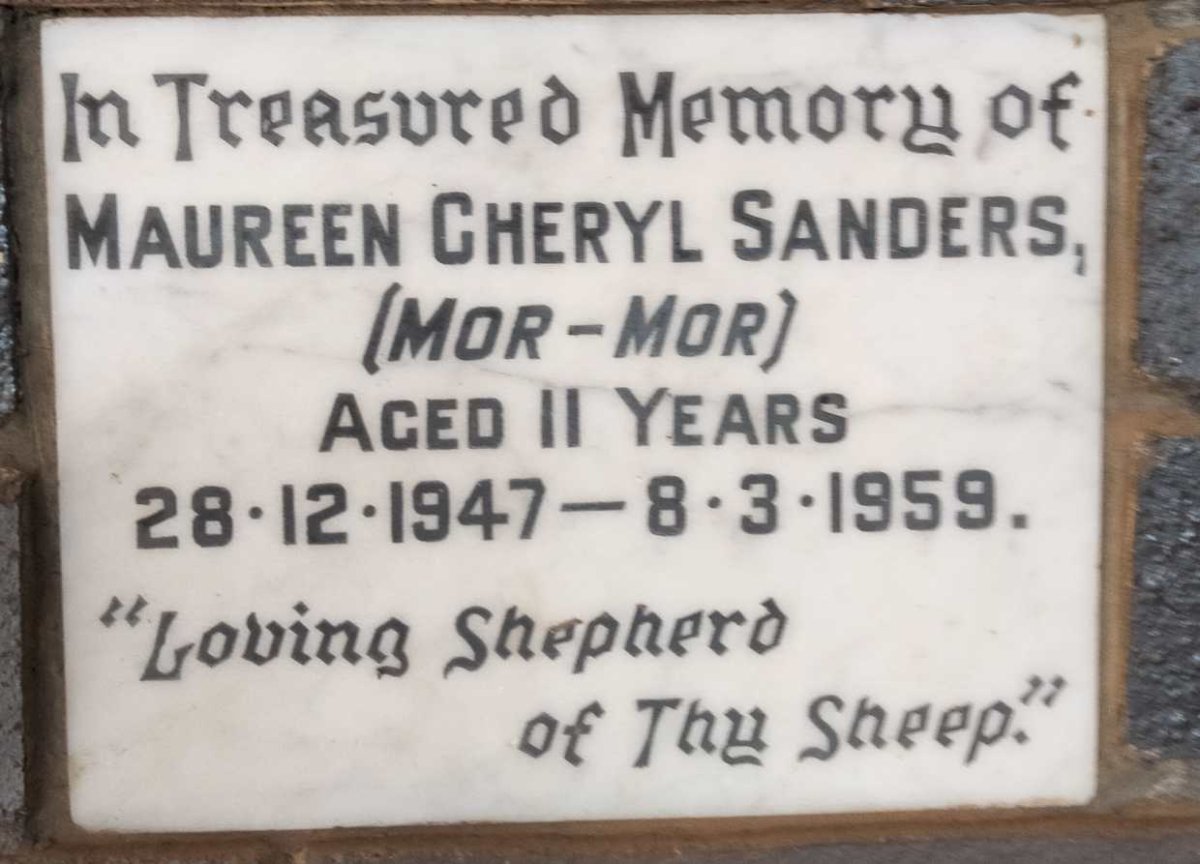 SANDERS Maureen Cheryl 1947-1959