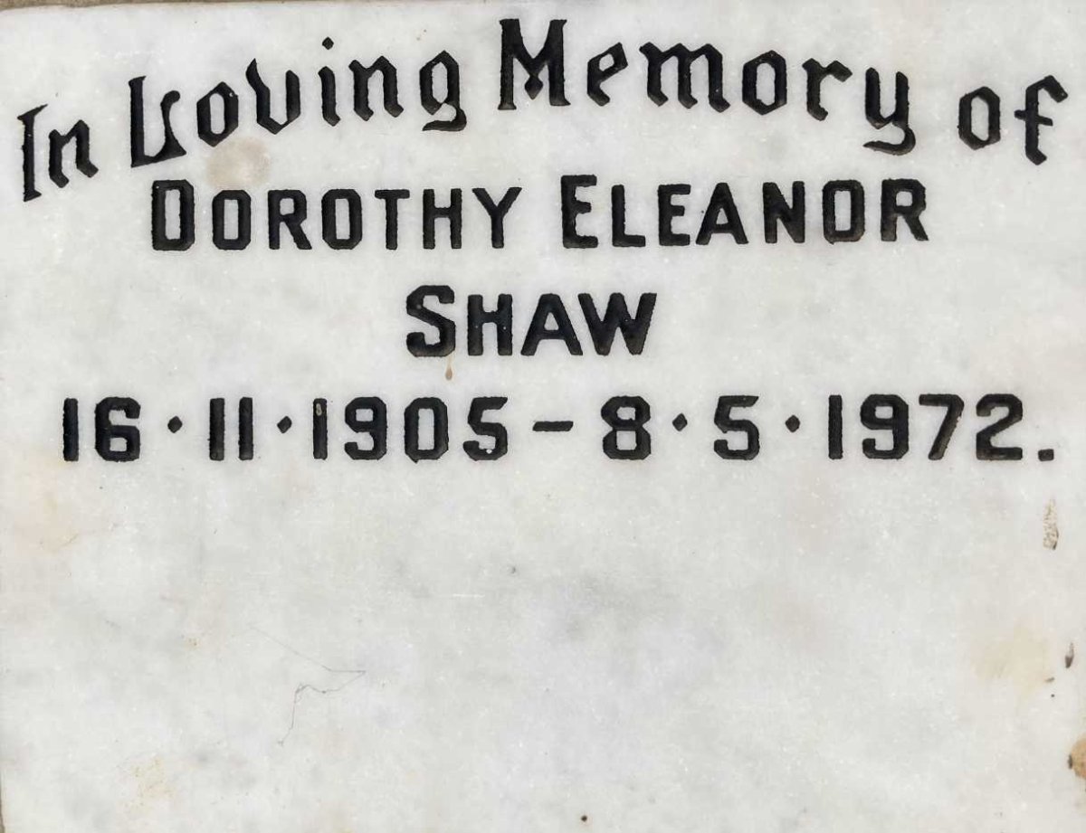SHAW Dorothy Eleanor 1905-1972