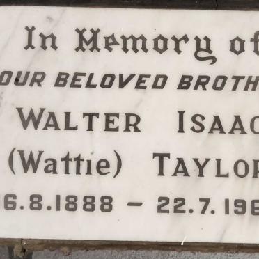 TAYLOR Walter Isaac 1888-1968