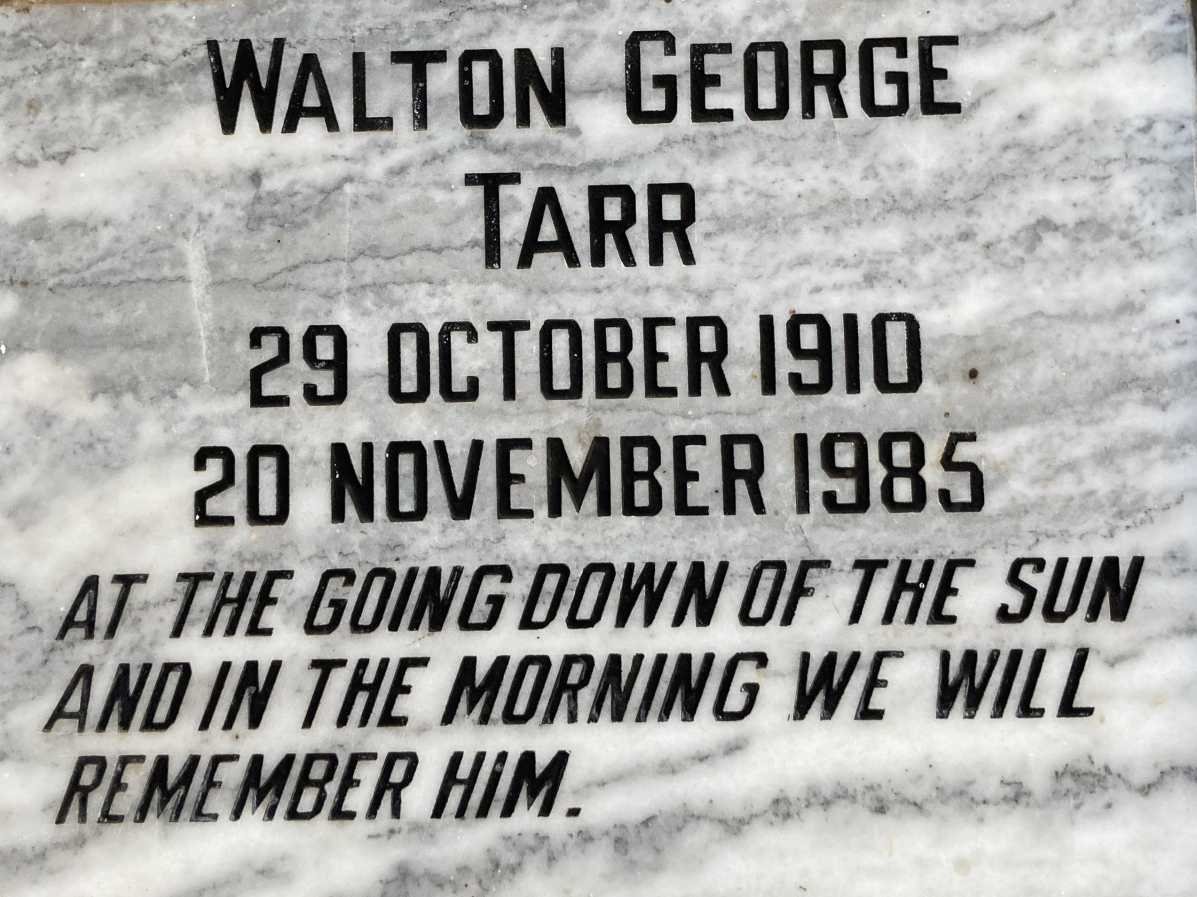 TARR Walton George 1910-1985