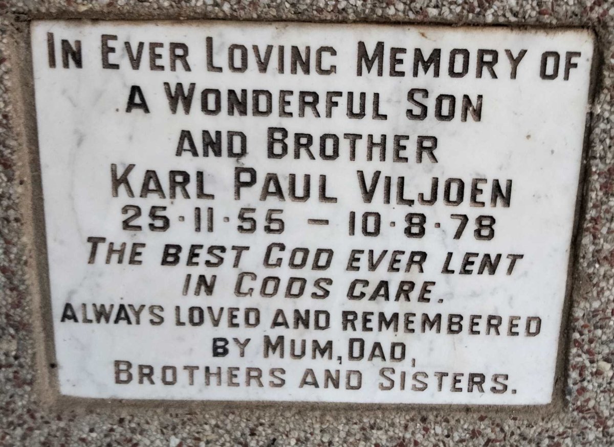 VILJOEN Karel Paul 1955-1978
