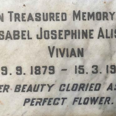 VIVIAN Isabel Josephine Alison 1879-1955