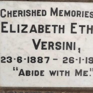 VERSINI Elizabeth Ethel 1887-1968
