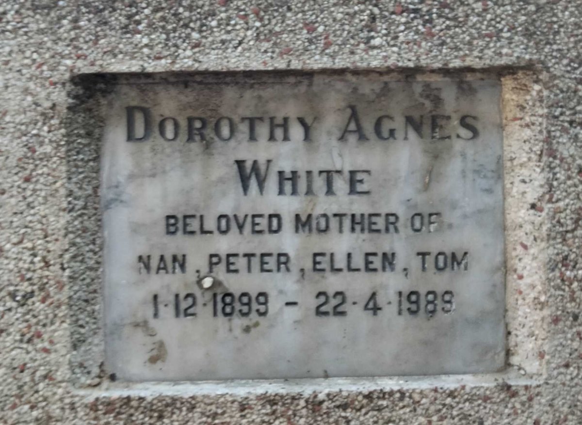 WHITE Dorothy Agnes 1899-1989