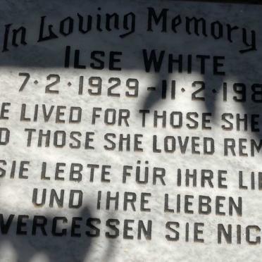 WHITE Ilse 1929-1982