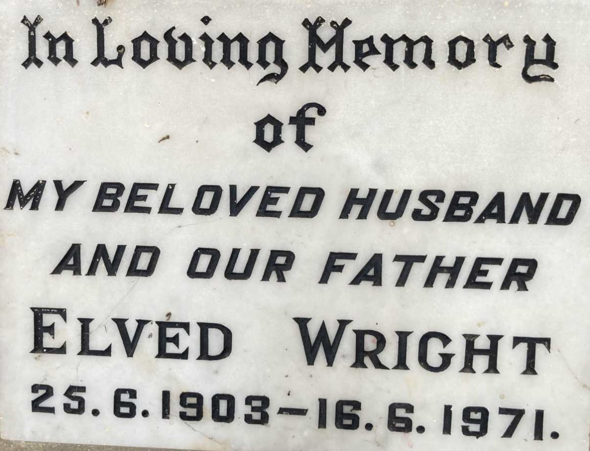 WRIGHT Elved 1903-1971