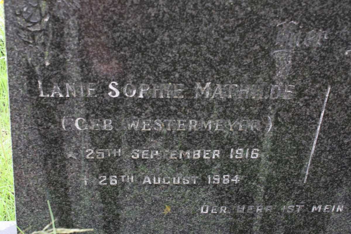? Lanie Sophie Mathilda nee WESTERMEYER 1916-1984