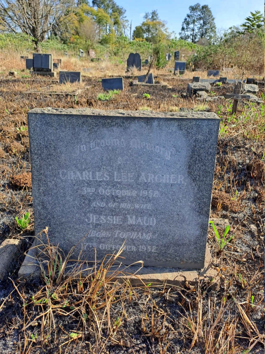 ARCHER Charles Lee -1952 & Jessie Maud nee TOPHAM -1952