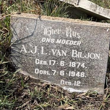 BILJON A.J.L., van 1874-1946