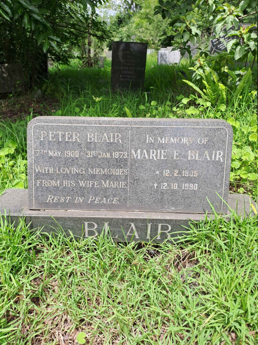 BLAIR Peter 1900-1973 & Marie E. 1905-1990