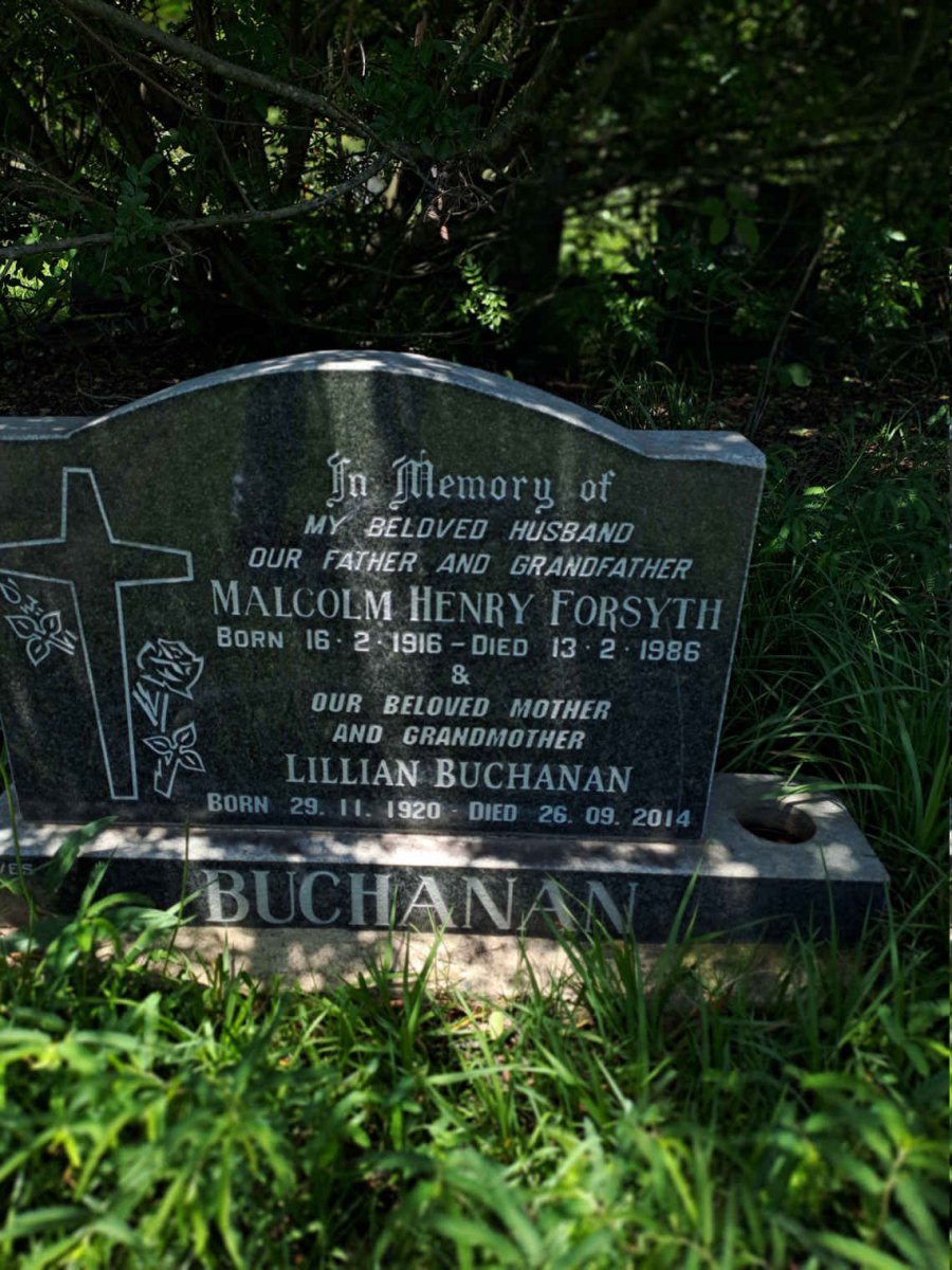 BUCHANAN Malcolm Henry Forsyth 1916-1986 & Lillian 1920-2014