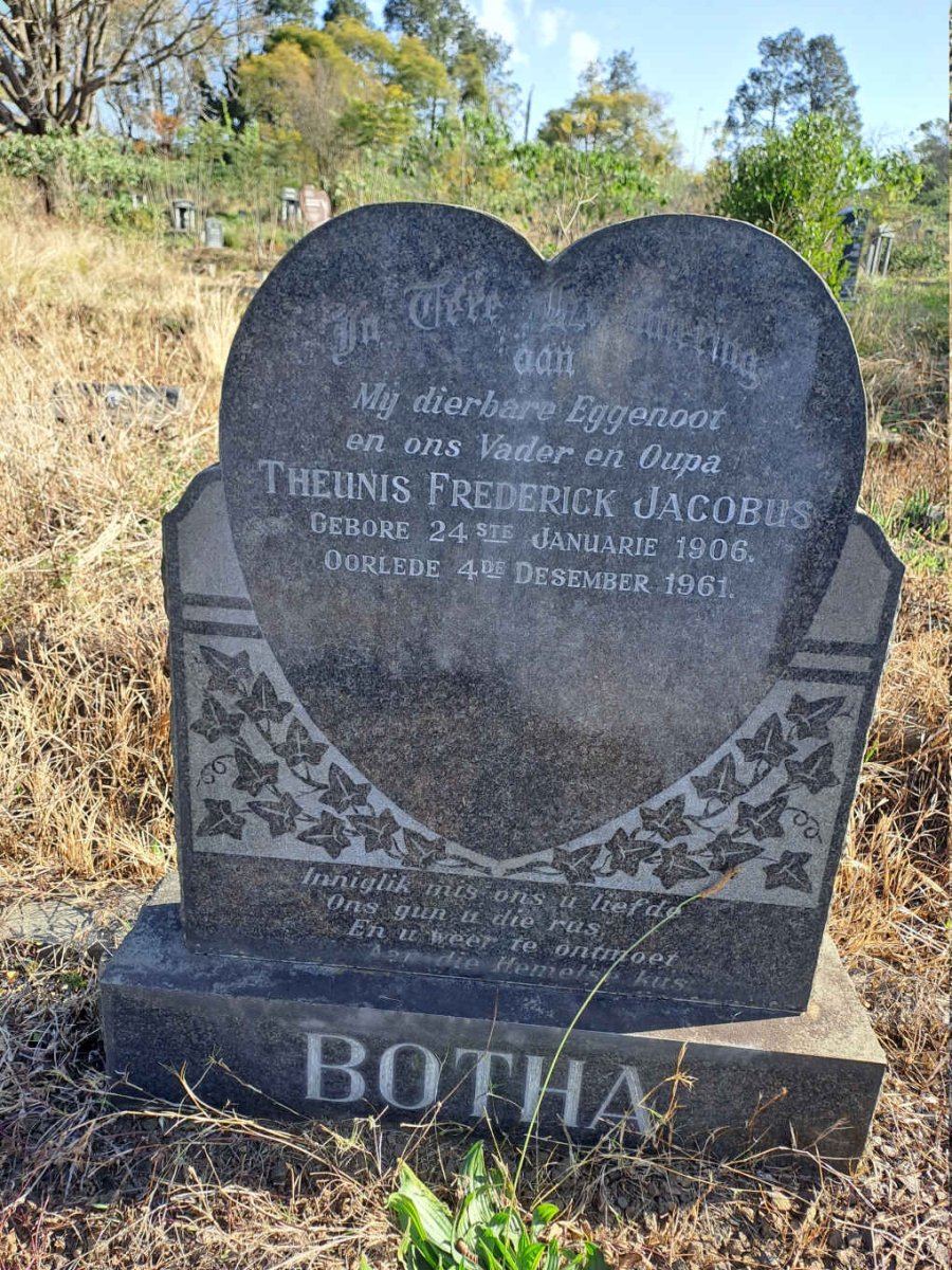 BOTHA Theunis Frederick Jacobus 1906-1961