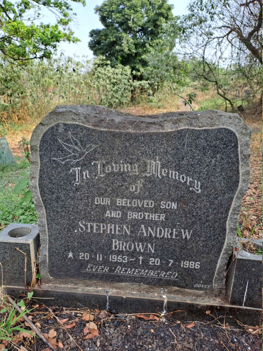 BROWN Stephen Andrew 1953-1986