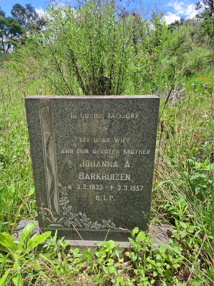 BARKHUIZEN Johanna A. 1933-1957
