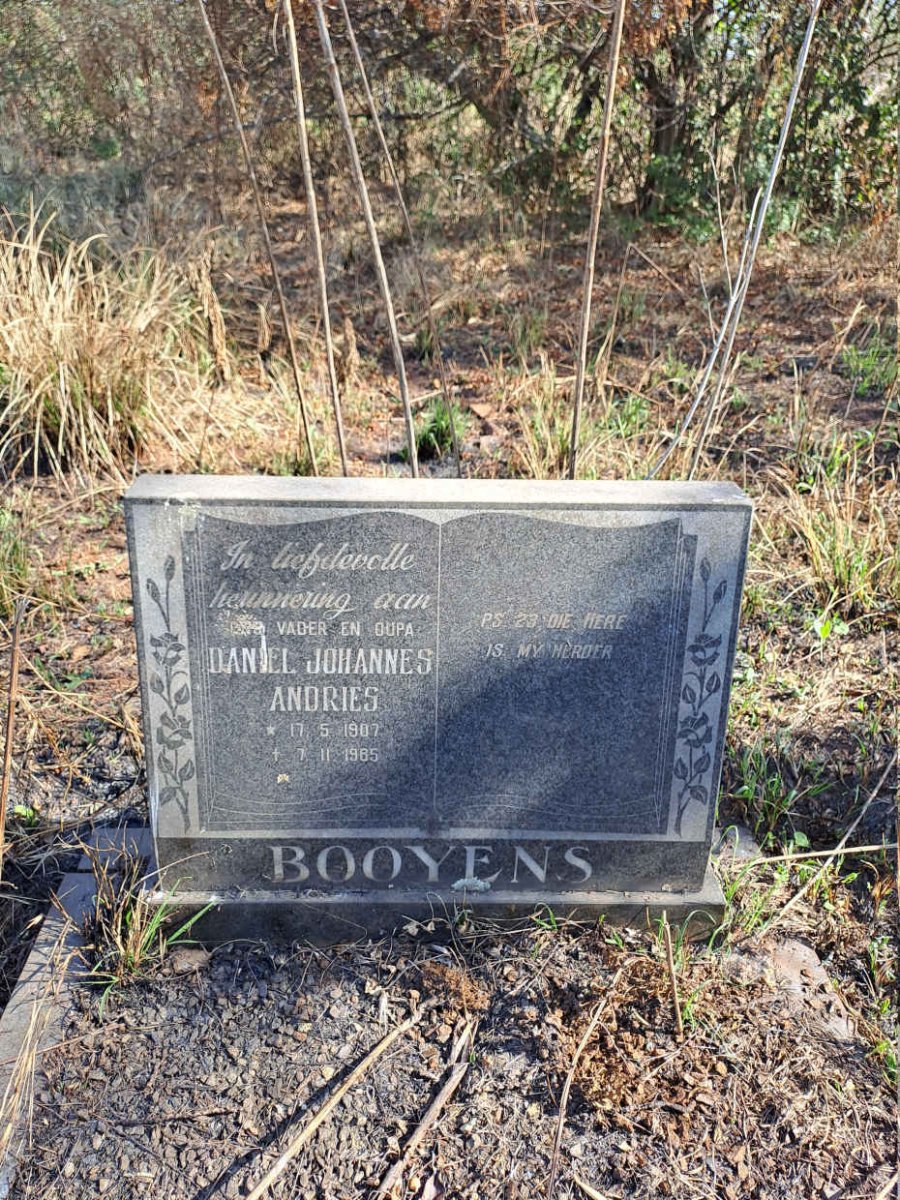 BOOYENS Daniel Johannes Andries 1907-1985