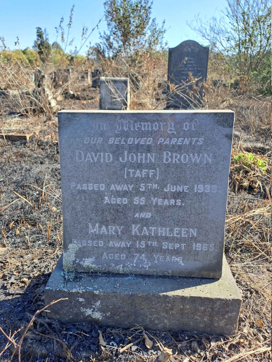 BROWN David John -1936 & Mary Kathleen -1965