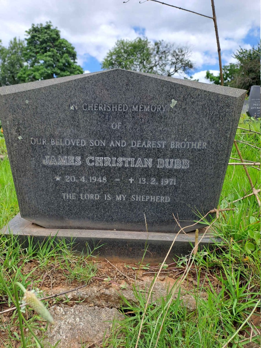 BUBB James Christian 1948-1971