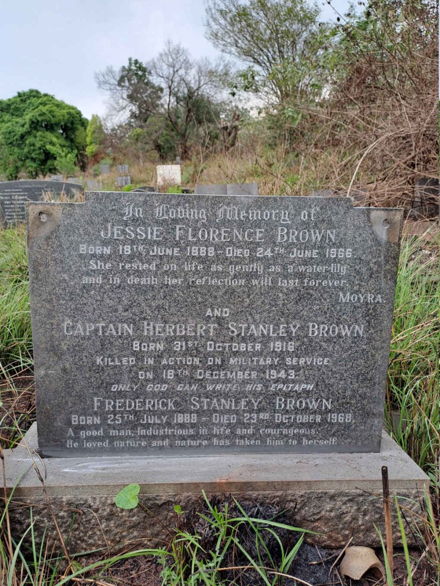 BROWN Frederick Stanley 1888-1968 & Jessie Florence 1888-1966 :: BROWN Herbert Stanley 1916-1943 