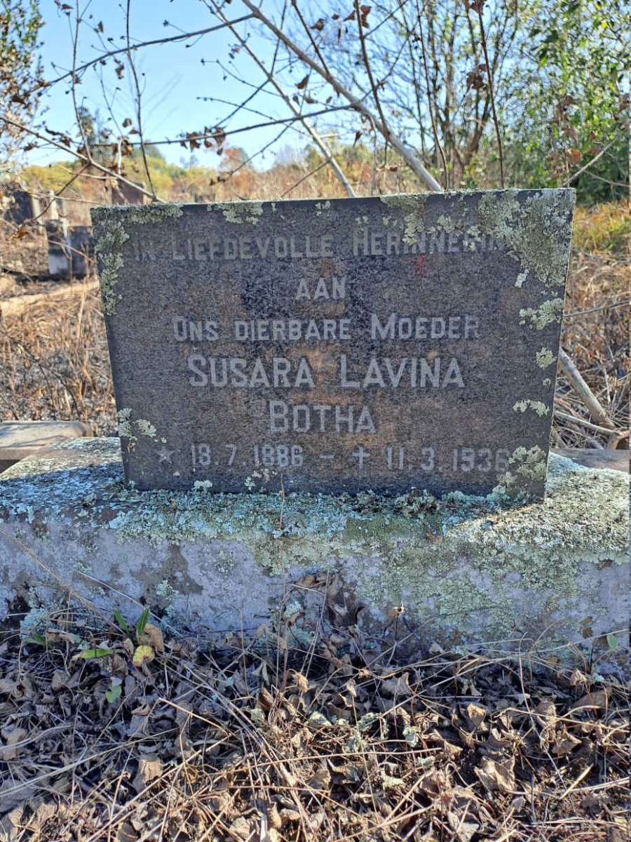 BOTHA Susara Lavina 1886-1936