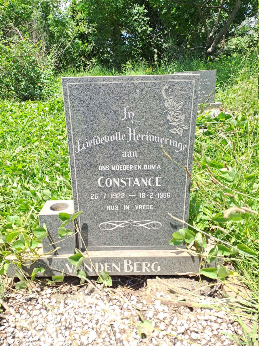 BERG Constance, van den 1922-1986
