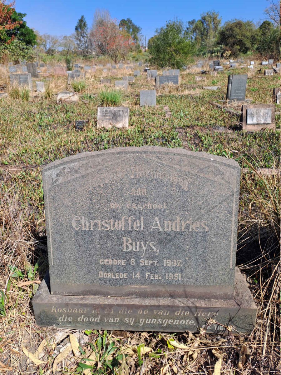 BUYS Christoffel Andries 1907-1951
