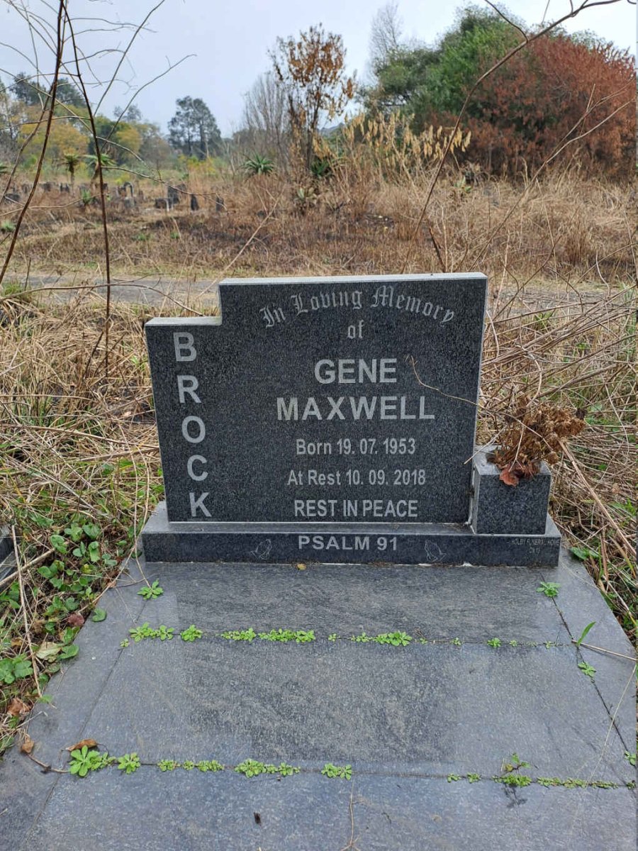 BROCK Gene Maxwell 1953-2018