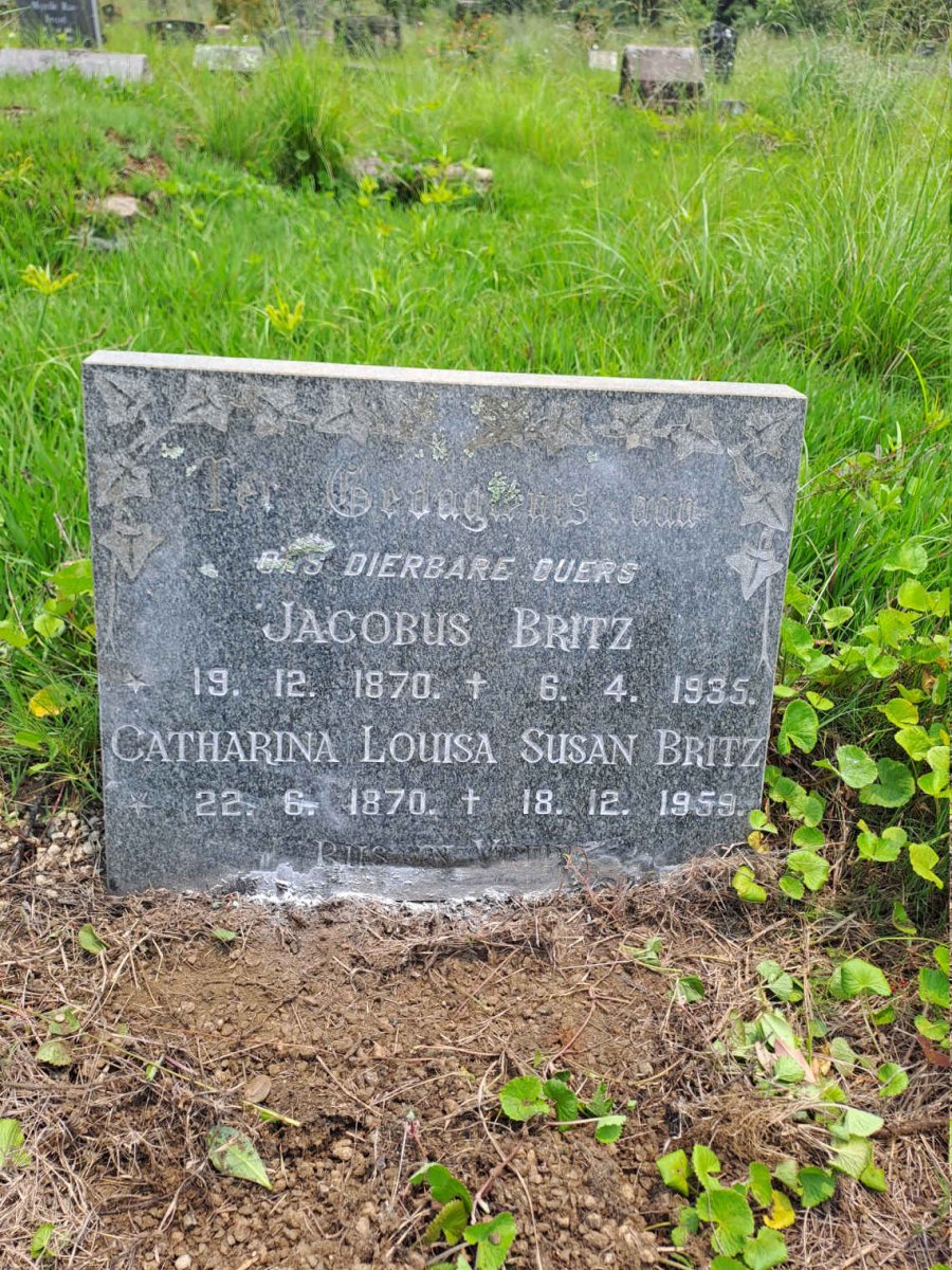 BRITZ Jacobus 1870-1935 & Catharina Louisa Susan 1870-1959
