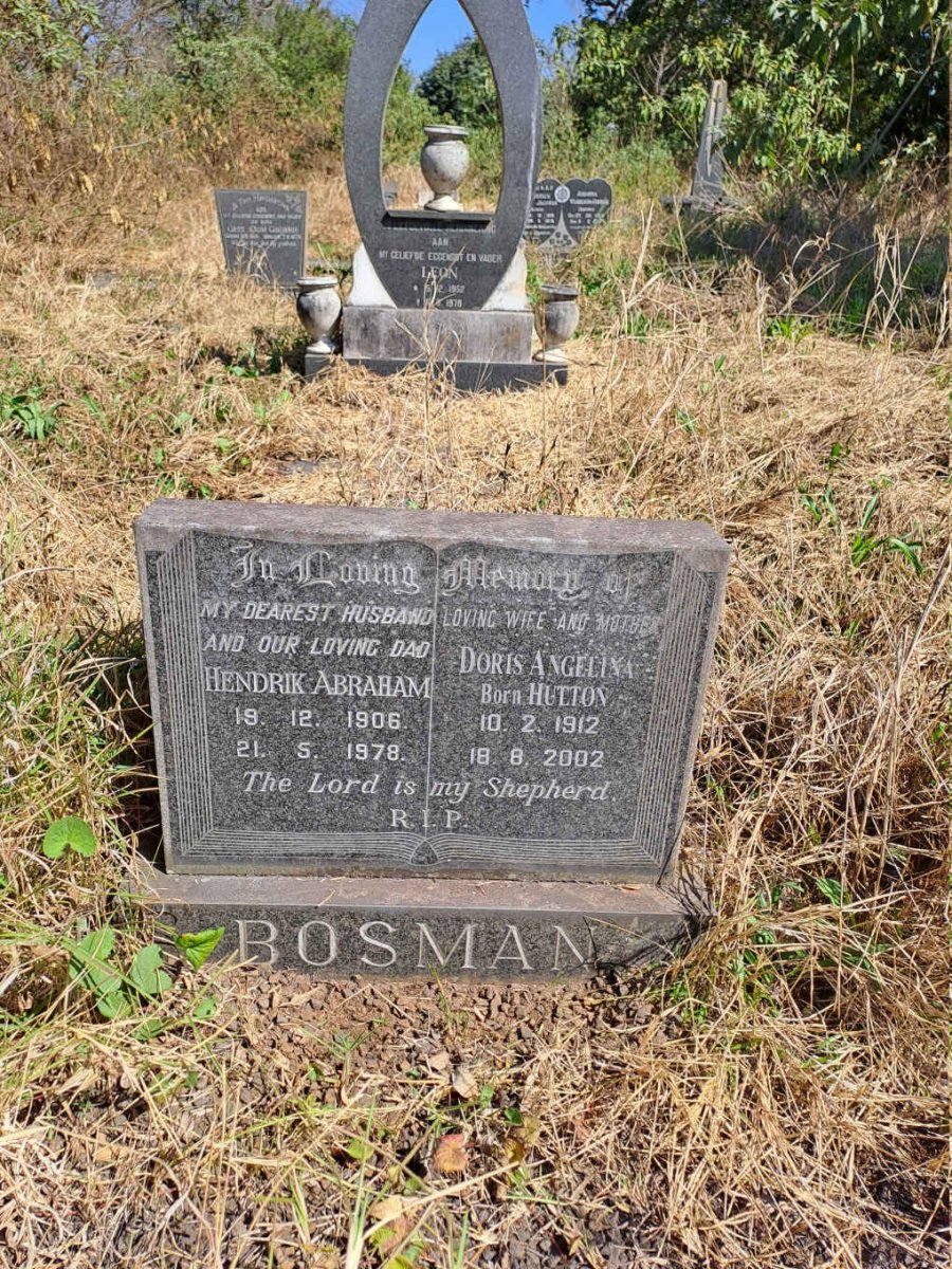 BOSMAN Hendrik Abraham 1906-1978 & Doris Angelina HUTTON 1912-2002