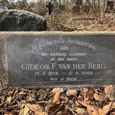 BERG Gideon F., van der 1878-1948