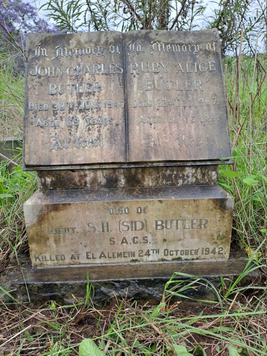 BUTLER John Charles -1947 & Ruby Alice -1967 :: BUTLER S.H. -1942