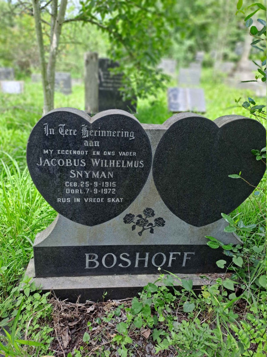 BOSHOFF Jacobus Wilhelmus Snyman 1915-1972